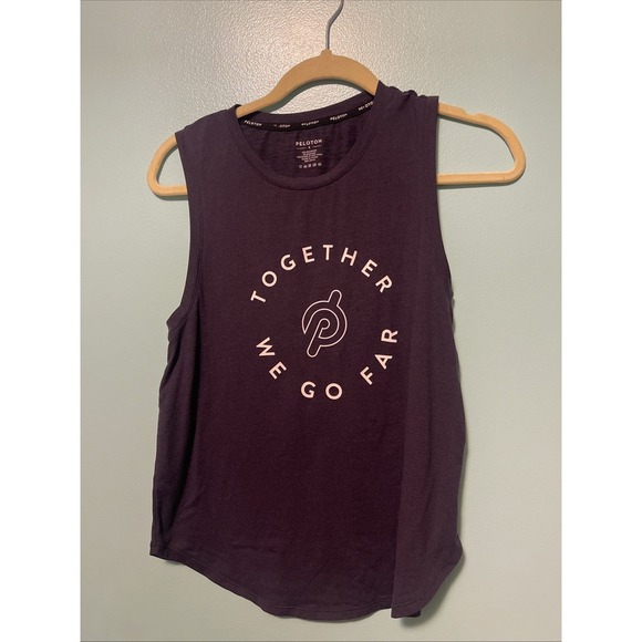 Peloton Womens Tank Top Small Purple Together We Go Far Dreamblend Stretchy - Picture 1 of 5